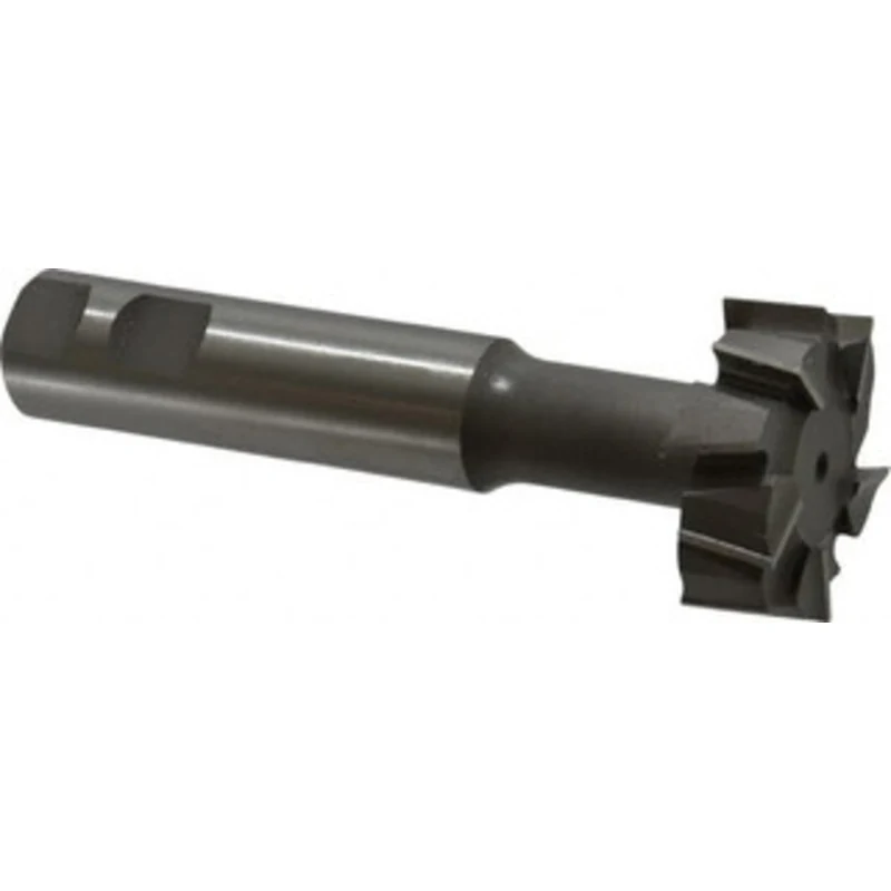 Made in USA 2 Diam, 3/4 Wide, Cobalt T-Slot Cutter 51/64 Neck Diam, 1-9/16 Neck Length, 1 Shank Diam, 5-11/16 OAL, Un...